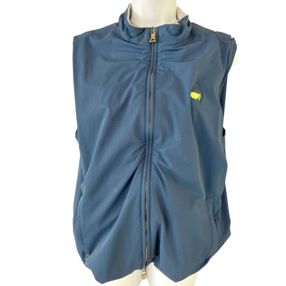 Peter Millar Masters Navy Blue Golf Vest Large outer fabric  Nylon, Spandex, - Picture 1 of 9